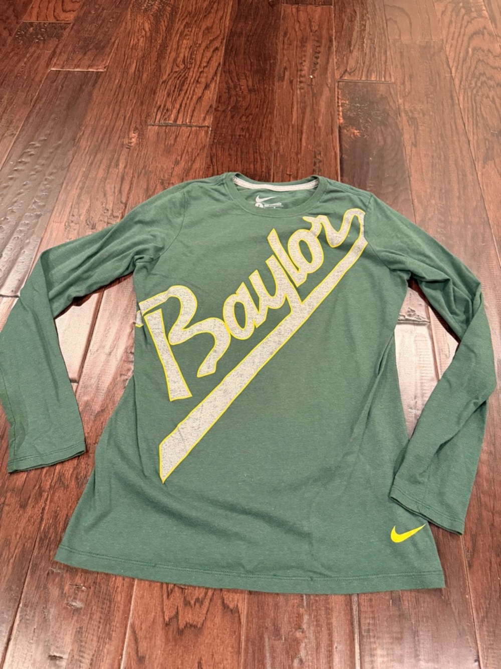 Nike Green Long-Sleeve Baylor Graphic Tee